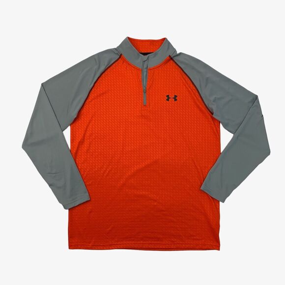 Under Armour Shirt Mens M Medium UA Tech Long Sleeve Quarter Zip Quick Dry Train - Picture 1 of 10